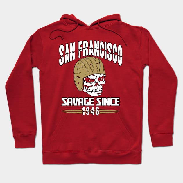 San Francisco Pro Football - Classic Grunge Hoodie by FFFM